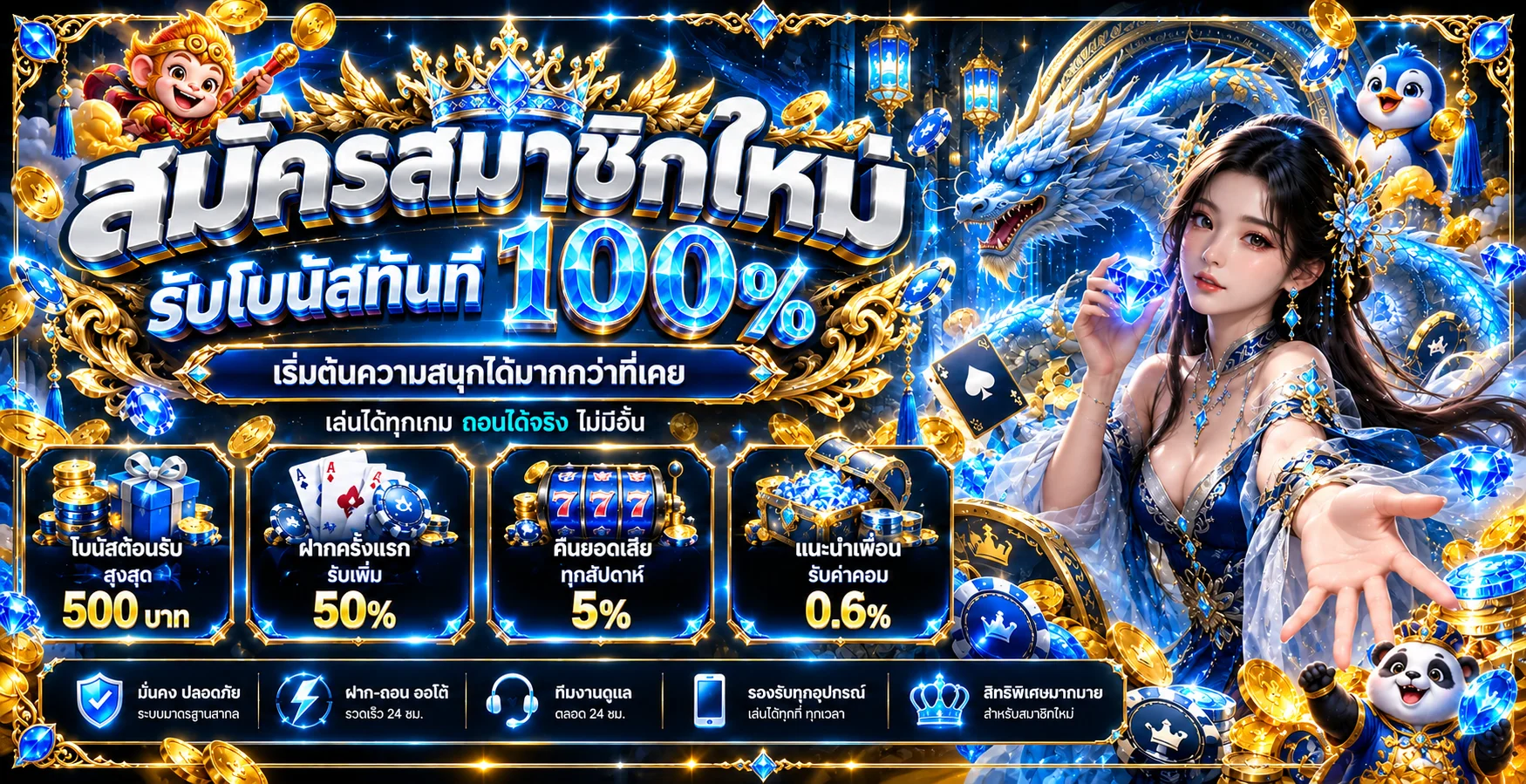 สล็อตออนไลน์ Jaiyai98 พร้อมโบนัสสมาชิกใหม่